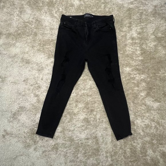 torrid Denim - Torrid Ripped Black Women's Plus Size Jeans Size 18R